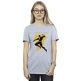 thumbnail image 2 of DC Comics T-Shirt Boyfriend en Coton Noir Adam avec Col à Boulons Dorés pour Femmes, 2 of 4