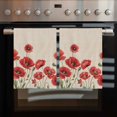 thumbnail image 2 of Red Poppy Kitchen Towels Set of 4, Water Absorbent Dish Towel, Spring Summer Farmhouse Flowers Rustic Burlap Decorative Hand Towels - Quick Drying Cloth for Cooking Baking, 18x28 Inch, 2 of 8