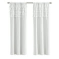 thumbnail image 2 of (2 pack) Your Zone Reversible Ruffle Blackout Curtain Panel, 1 Panel, White, 37" W x 84" L, 2 of 6