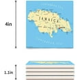 thumbnail image 3 of RYLABLUE JAMAICA Map Set of 4 Coaster for Drinks, Absorbent Ceramic Stone Coasters Cup Mat with Cork Base for Home Kitchen Room Coffee Table Bar Decor, 3 of 4