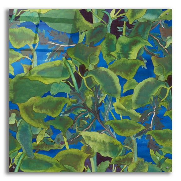 Epic Art 'Dance Of Love- Leaf Repeat' by Carissa Luminess, Acrylic Glass Wall Art, 36"x36"