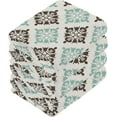 thumbnail image 4 of Coolnut Retro Floor Pattern Wash Cloth Set of 4, 12 x 12 Inch Cotton Baby Washcloths Highly Absorbent and Soft Feel Fingertip Towels Face Towels for Bathroom, Gym, Spa Washcloth Gift, 4 of 7