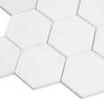 thumbnail image 2 of Nubes 10 x 12 in. Polished Snow White Marble Mosaic Hexagon Wall and Floor Tile (4.46 sq ft/case) - 5 Pack, 2 of 3