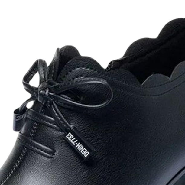 Zapatos de tacón bajo jinwen tacones bajos gruesos PU Moda cómoda