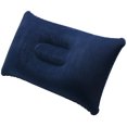 thumbnail image 2 of Cojín inflable suave para viajes y acampada, almohada inflable para exteriores, saco de dormir cuadrado flocado grueso y grande para acampar, almohada azul marino ER, 2 of 5