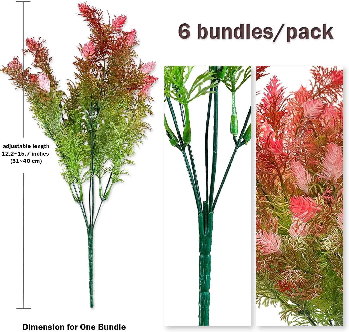 Artificial Flowers for Outdoors,16 Bundles Outdoor Fake Flowers UV Resistant Faux Silk Flowers for Outside Planters, Window Box Pot(Mix Color)