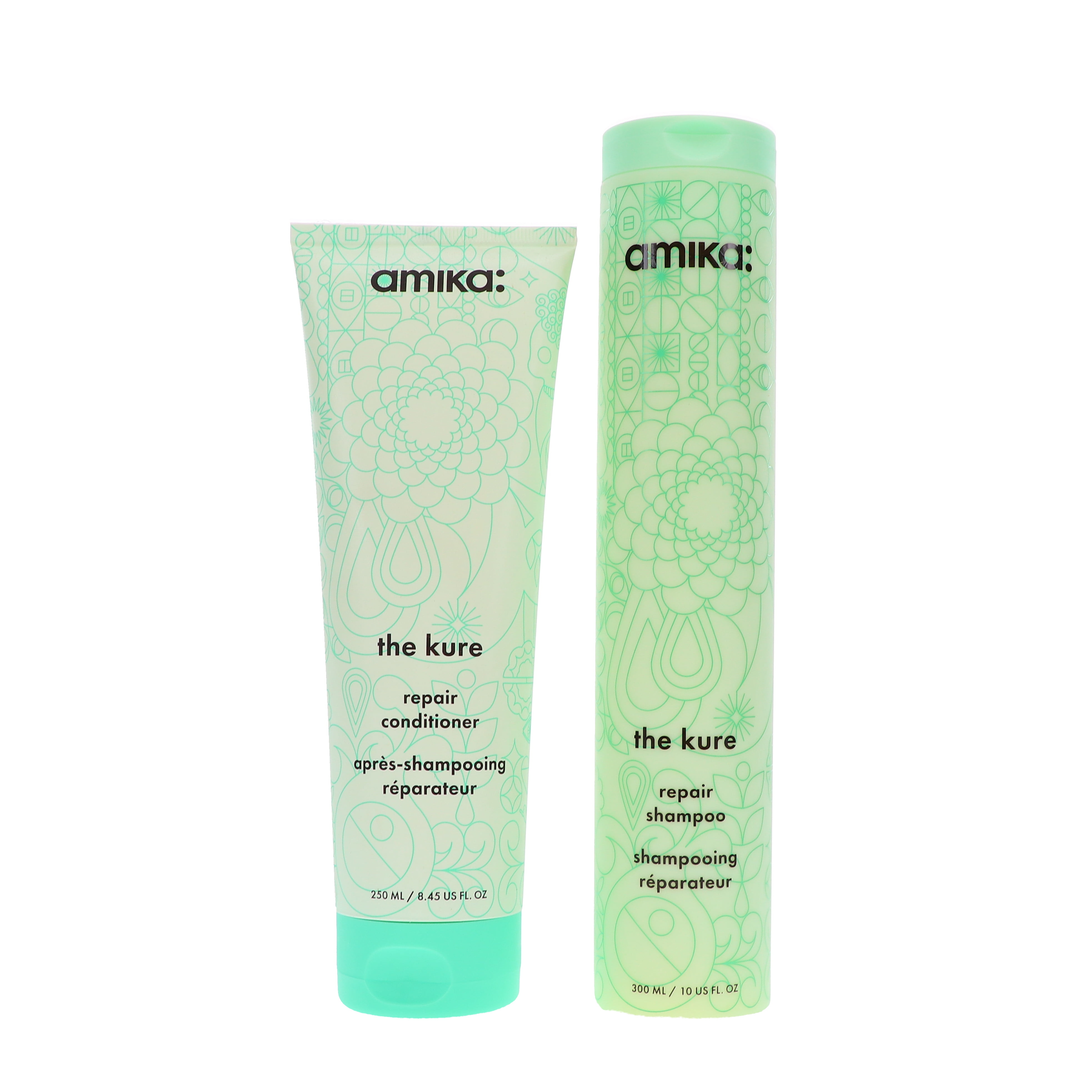 Amika The Kure Repair Shampoo 10.1 oz & Conditioner 8.5 oz Combo Pack