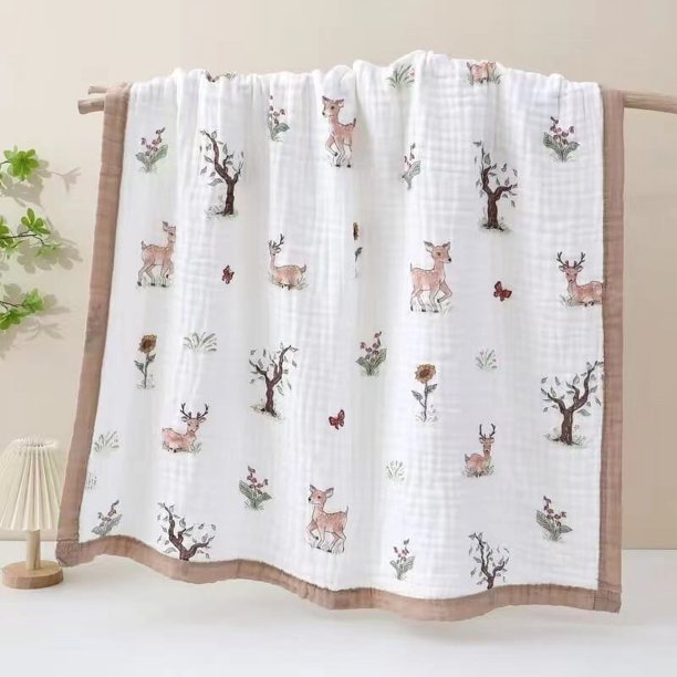 Toalla de baño de gasa de seis capas de algodón, colcha de verano para bebé, manta para empujar al bebé, colcha de aire acondicionado de verano para jardín de infantes, dibujos animados