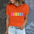 thumbnail image 2 of Plebaso T-Shirts de Pâques pour Femmes Manches Courtes Imprimés Graphiques Hauts Été Décontractés Amples, 2 of 6