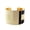 Beige and Black, variant on Gold Cuff Bracelet for Women with Ceramic Colors