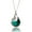 16" Gold Plated, variant on Personalized Emerald Necklace, May Teardrop Birthstone Necklace, Bridesmaid Necklace, Custom Initial Necklace, Birthday Gift for Her - 16" Silver Plated
