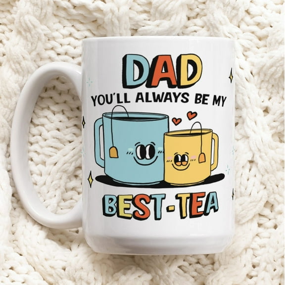 Custom Dad Mug, Personalized Gift For Dad, Ceramic Coffee Cup, Daddy Mug, Customised Best Father Mug, Gift For Dad, Dad Mug, Christmas Gift, Ceramic Mug 15Oz