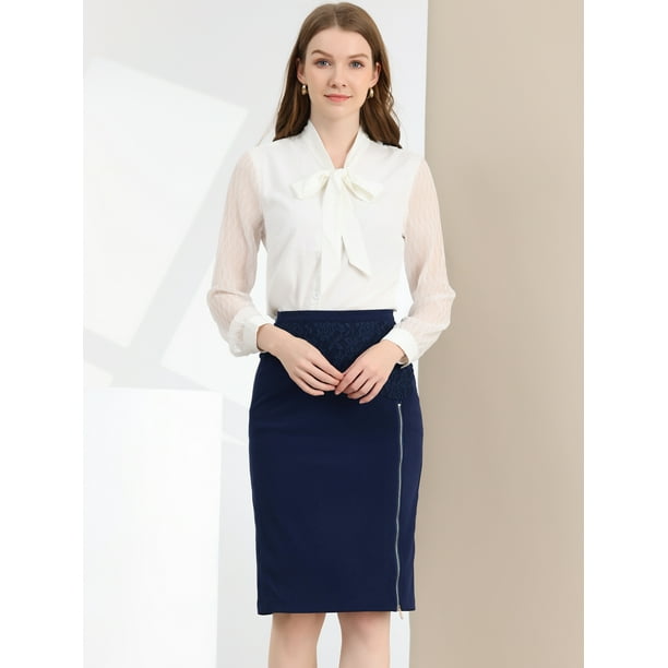 Outfit Blusa Azul Falda Con Blusa Blanca Camisa Celeste Outfit