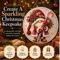 thumbnail image 3 of Christmas Gnome Diamond Art Ornament Kit,Holiday DIY Craft Kit Christmas Gnome Diamond Art Ornament with Luxury Flocked Canvas, Pearl Beaded Edge Decor, 3 of 9