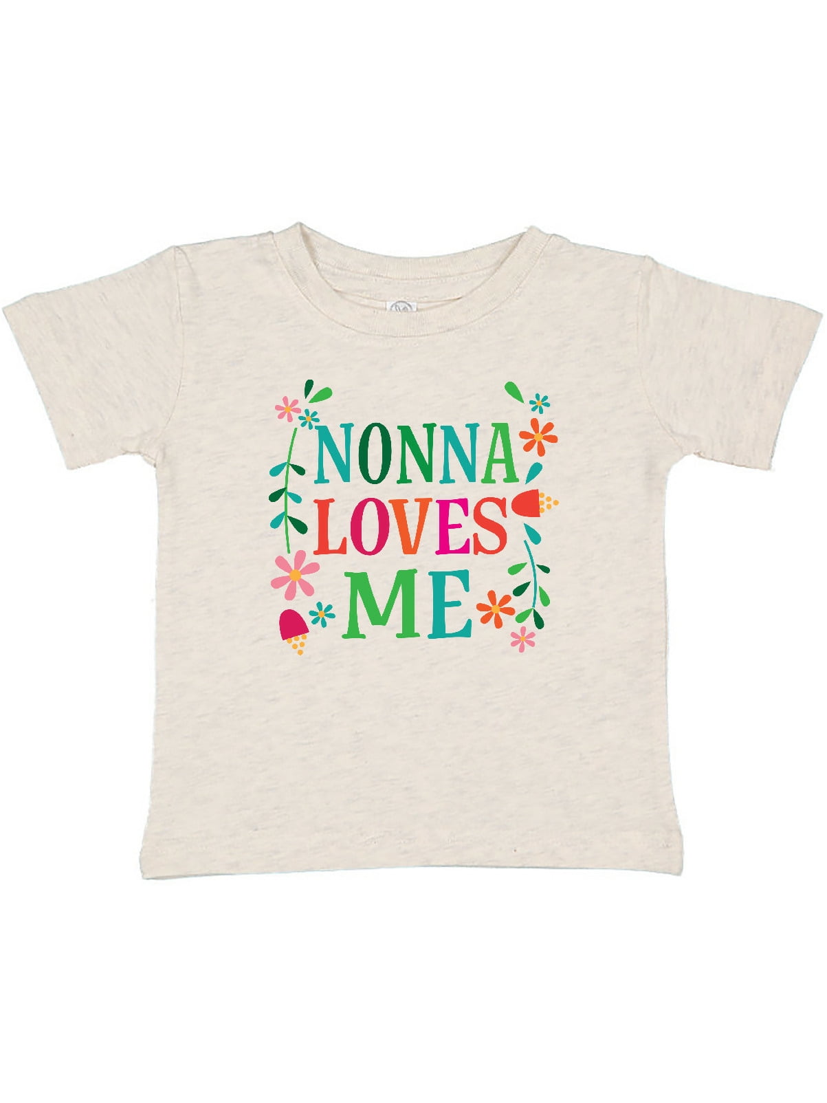 Inktastic Nonna Loves Me Granddaughter Baby T-Shirt Girls Grandkids Gift Apparel 