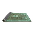 thumbnail image 2 of Ahgly Company Indoor Square Persian Turquoise Blue Traditional Area Rugs, 7' Square, 2 of 4