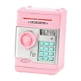 thumbnail image 2 of Alcancía electrónica, caja de ahorro, juguete de desarrollo temprano, código de contraseña electrónico educativo, banco de dinero para niños, regalo rosa claro, 2 of 8