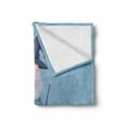 thumbnail image 2 of Wizard Soft Flannel Fleece Throw Blanket, Wizard Holding a Magic Wand in His Hand and Smiling on Blue Background, Cozy Plush for Indoor and Outdoor Use, 50" x 60", Pale Blue Dark Blue, by Ambesonne, 2 of 6