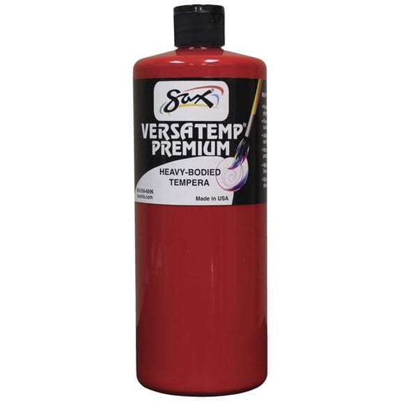 Chroma Acrylics 1592719 Versatemp Premium Heavy-Bodied Tempera Paint, Primary Red