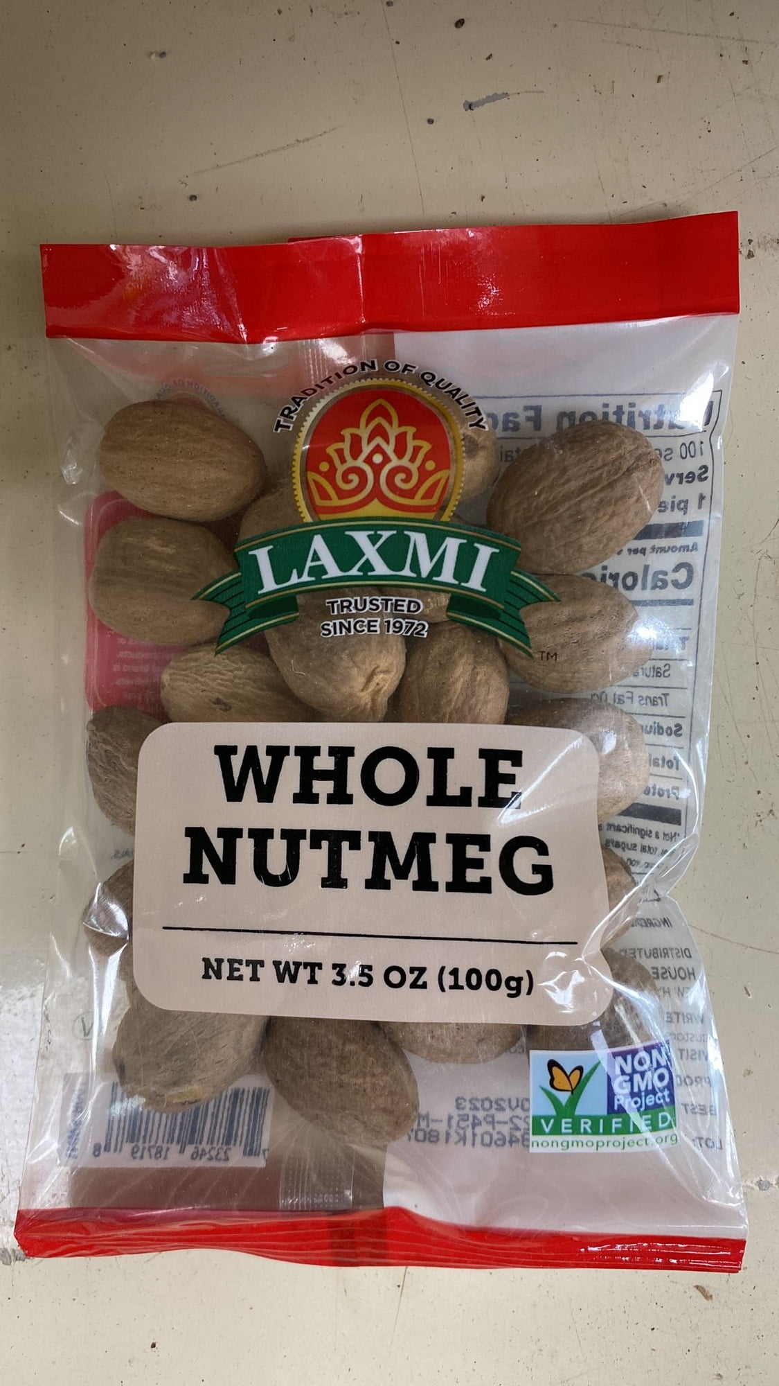LAXMI Whole Nutmeg 3.5 Oz (100g)