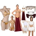 thumbnail image 2 of Traje de baño de princesa Leia para cosplay, traje de baño, bikini, traje de batalla espacial, Padme, fantasía, Amidala, cinturón, riñonera, trajes, traje de carnaval de Halloween, 2 of 5