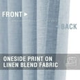 thumbnail image 3 of Vangao Linen Blended Blue Curtains Light Filtering Semi Sheer Curtains 2 panels for Living Room Bedroom Grommet Drapes 52" x 84", 3 of 7