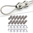 thumbnail image 3 of Lefu 12PCS Duplex Clamp and Wire Rope Thimble Kit 304 Stainless Steel Rope Clip, 3 of 9