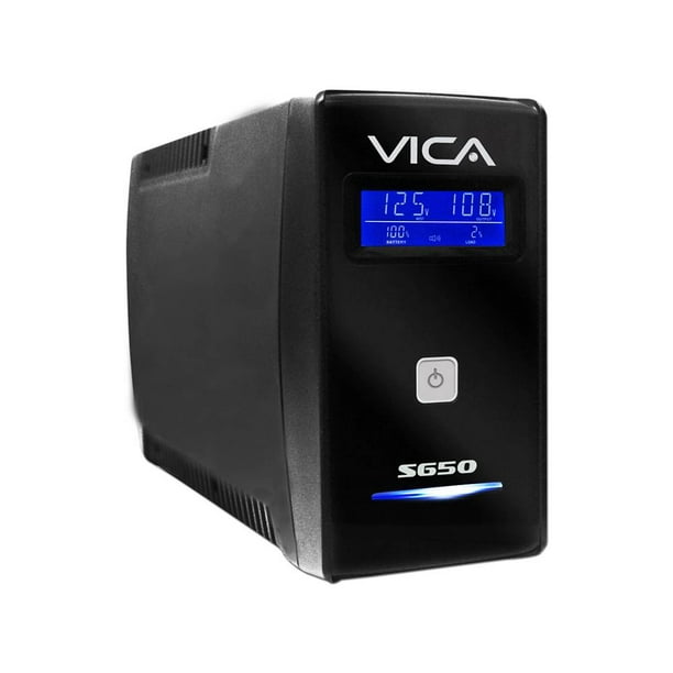 NO-BREAK con regulador Vica S650, 350 W 650 VA con 6 conexiones Vica S650