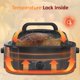 thumbnail image 2 of Sunvivi Asador eléctrico, horno asador eléctrico de 28 cuartos con tapa de vidrio, ideal para asar pavo con cubierta auto-bastante, bandeja desmontable, asas de tacto frío, gris, 2 of 5