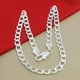 thumbnail image 2 of K-KED Contemporary Edge 925 Sterling Silver 8mm 18 inch Sideways Chain Necklaces-default, 2 of 3