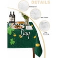 thumbnail image 5 of St. Patrick's Day Rectangle Tablecloth, Green Shamrock Rainbow Gold Coin Simple Waterproof & StainResistant Tablecloth, Washable Oil-proof Table Cover for Dining/Party/Wedding/Camping/Buffet 52x70 In, 5 of 9