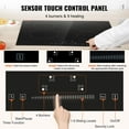 thumbnail image 5 of 24 Inch Glass Electric Cooktop 4 Burners, 240V Stove w/ Touch Control, Timer & Child Lock, 9 Heat Levels - Perfect for Simmering & Deep Frying, 5 of 7