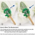 thumbnail image 2 of Boutonniere morado para boda de hombres, juego de 6, novio y padrino Boutonniere para ceremonia de boda, aniversario, cena formal y matrimonio rústico de otoño, 2 of 2