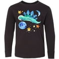 thumbnail image 3 of Inktastic Stegosaurus Space Dinosaur with Stars and Planet Long Sleeve Youth T-Shirt, 3 of 5