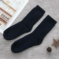 thumbnail image 2 of Penkiiy Middle Socks for Men 1 Pair Mens Super Warm Heavy Thermal Wool Winter Socks Navy Socks, 2 of 6