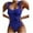 Dark Blue, variant on VerPetridure One Piece Bathing Suit for Women High Waisted Tummy Control Swimsuits for Womens Summer Solid Crewneck Swimwear