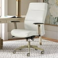 thumbnail image 5 of La-Z-Boy Baylor Modern Executive Office Chair White Bonded Leather, 5 of 9