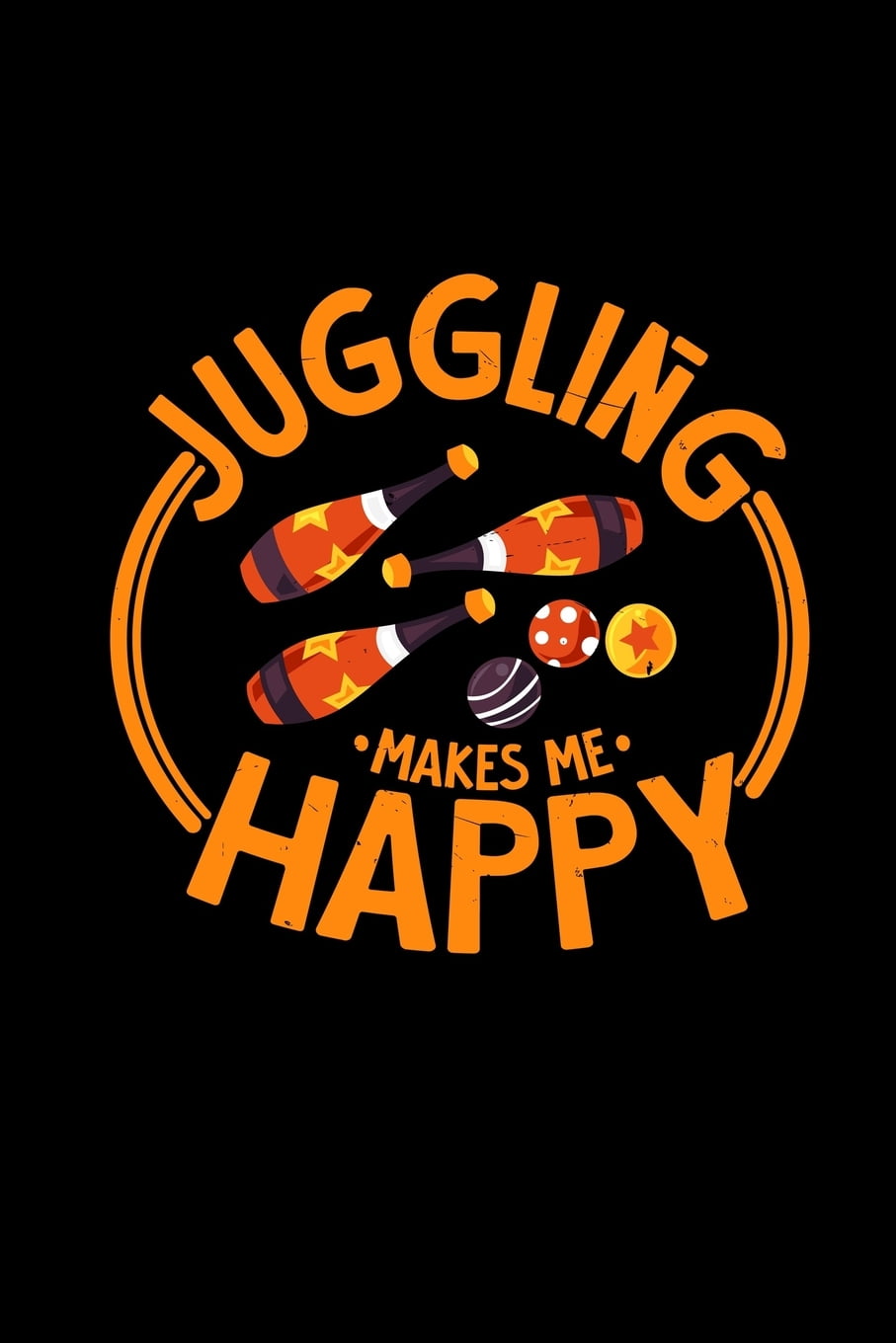 Juggling 6x9 JUGGLING blank with numbers paper notebook notes