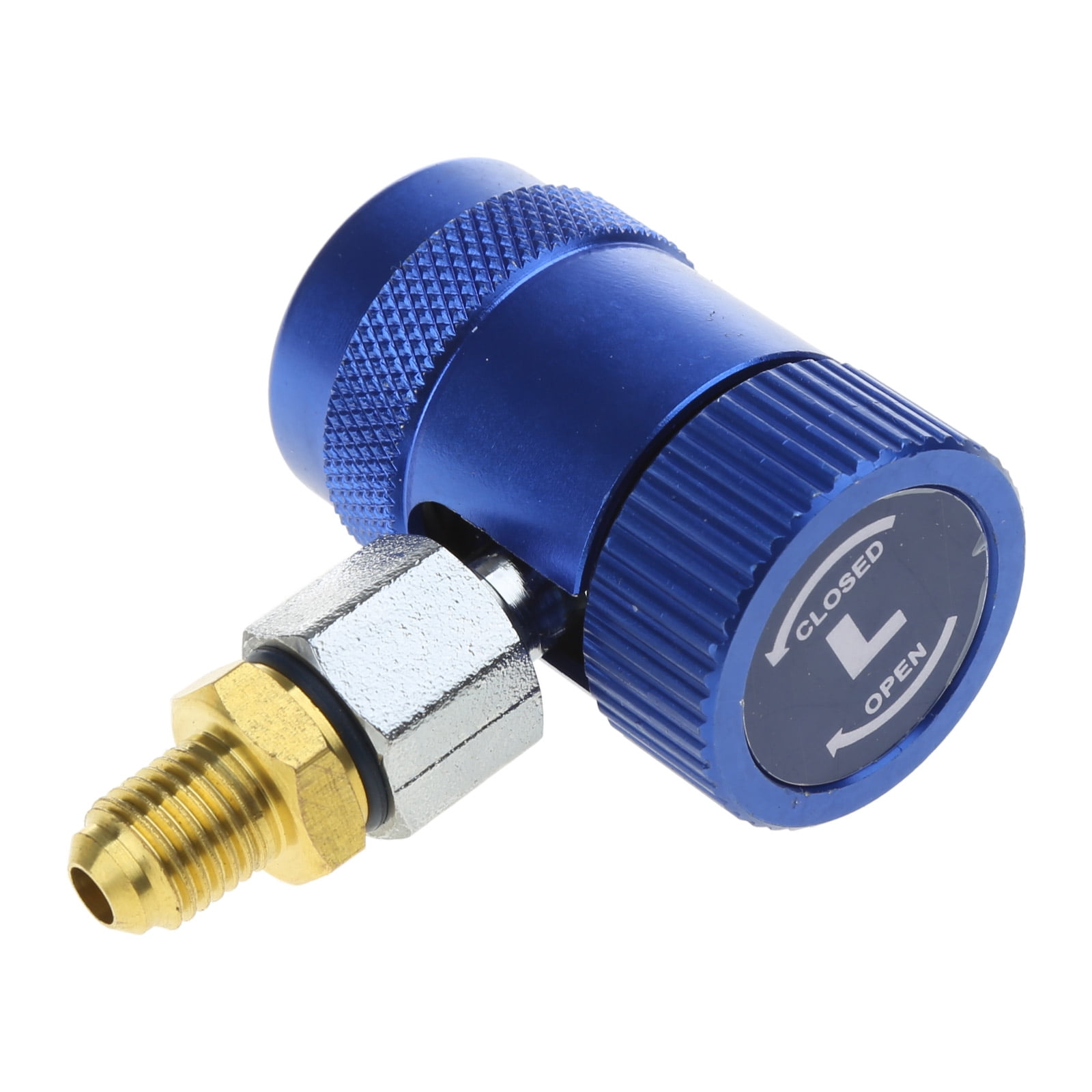 Adjustable R1234YF Quick Coupler Connector Works with Manifold Gauge Set 1/4 SAE HVAC AC Fluorine