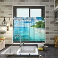 thumbnail image 5 of Ryvnso Summer Beach Half Curtains Sets Tier 2 Panels Short Curtain Rod Pocket 27"W x 24"L, 5 of 7