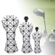 thumbnail image 3 of Funda para cabeza de palo de hierro, moderna, impermeable, de PU, ligera y para uso en interiores. Paquete de 3 13UT Blanco, 3 of 9
