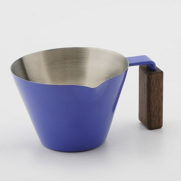Italian Espr.esso Cup 100ml Ounce Cup Stainless Steel Purple Extraction Cup With Walnut Handle Coffee Cup Home Essentials