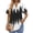 Black White Floral, variant on V Neck Henley Blouses for Women Dressy Casual Tops Summer Short Sleeve Shirts Fashion Clothes