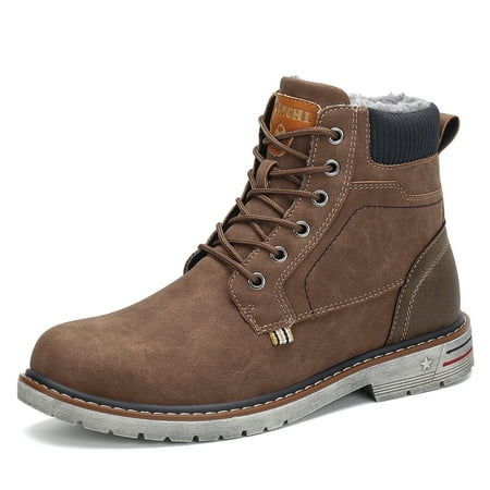 

Mishansha Women Men Winter Snow Boots Warm Lining Anti Slip Water Resistant Brown 15W/13.5M