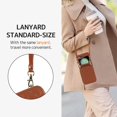 thumbnail image 6 of Compatible Wallet Case for Samsung Galaxy Z Flip 5 Case with Card Holder,Full Protective Leather Lanyard Purse Case for Galaxy Z Flip 5 Wallet Phone Case for Galaxy Flip 5 Case with Strap Brown, 6 of 7
