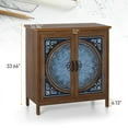 thumbnail image 5 of Alpha Joy Particle Board Iron Door Blue and White Porcelain 2-Door Accent, Multicolor, 5 of 6