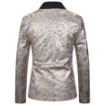thumbnail image 4 of Hombres traje casual cuello solo botón lentejuelas rendimiento vestido traje abrigo Pompotops oipoqjl22205, 4 of 7
