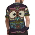 thumbnail image 2 of Wukai Boho Owl Print Men's Short-Sleeved Mesh T-Shirt,Quick-Dry Short Sleeve Workout T-Shirt-X-Small, 2 of 8