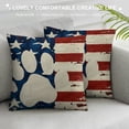 thumbnail image 3 of PHYHOO  Pillow Covers  American Flag Funny Paws Patriotic Pillows Independence Day Pillowcase Decor for Sofa, 3 of 5