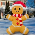 thumbnail image 4 of GOOSH Christmas Inflatables 5.9 FT Inflatable Gingerbread Man with Built-in LED Lights, Cute Blow up Gingerbread Man Wearing Xmas Hat, Outdoor Christmas Decorations Gingerbread Inflatable for Holiday, 4 of 6